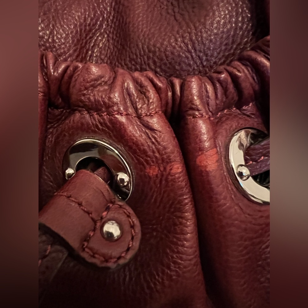 B Makowsky glove leather double handle handbag - Picture 14 of 15